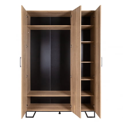 Шкаф трехстворчатый с зеркалом Loft с зеркалом Дуб Натур_4