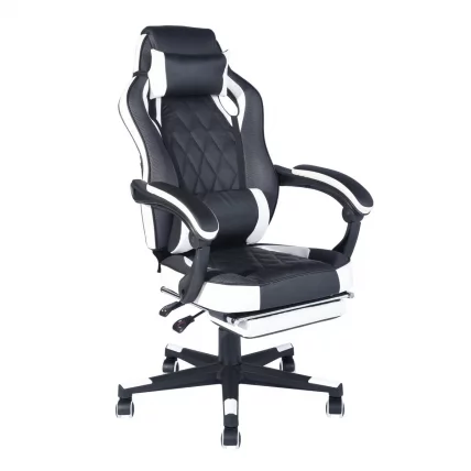 Геймерское кресло ТопЧаирс Вираге Черный-белый / TopChairs Virage_0