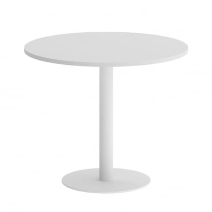 Стол журнальный круглый HOME OFFICE VR.SP-5-90.1 Белый/Белый металл_0