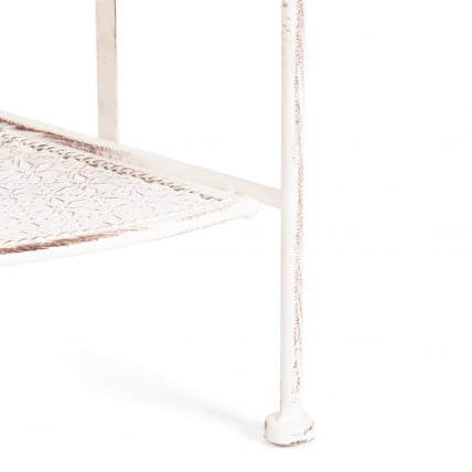 Этажерка угловая Secret De Maison Nicole (PL08-10338) стальной сплав, античный белый, 48х33х159 см_5