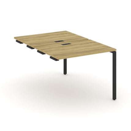 Двойной стол-приставка к опорным тумбам/шкафам CONCEPT CN.DSPR-001 Дуб Винченцо Черный_0