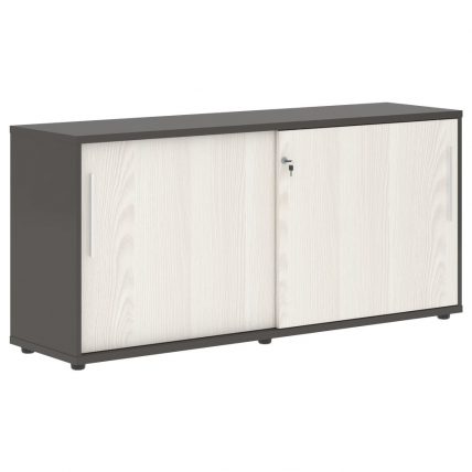 Шкаф с дверьми-купе EDIS ELC 1643 Ясень Траун Белый Мокко_0