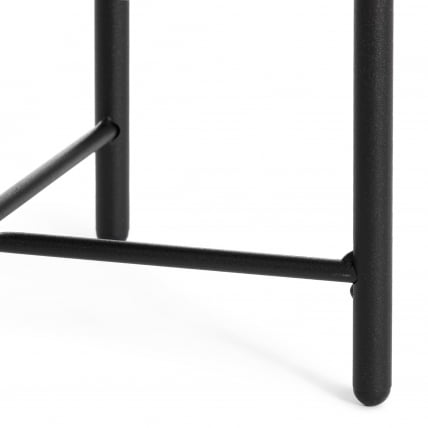 Банкетка AMBER металл, ткань, 41*41*40 см, темно-коричневый/черный_4