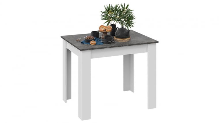 Стол обеденный Промо тип 1 Белый/Ателье темный_0