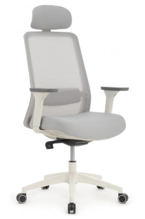 Кресло Ворк В-218C ВХИТЕ Светло-серый / Work W-218C WHITE_0
