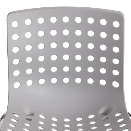 Стул SKALBERG (mod. C-084-A) металл/пластик, 46 х 56 х 79 см, Grey (серый) / Chrome (хром)_6