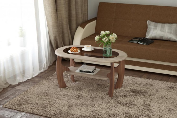 Стол журнальный Маджеста-2 Ясень шимо темный Ясень шимо светлый_3