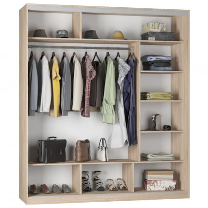 Шкаф-купе B-230х200х60-2(ЯАТ-D7D8D7)_1