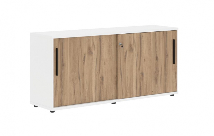 Шкаф с дверьми-купе EDIS ELC 1643 Дуб Денвер светлый Черный Белый_0