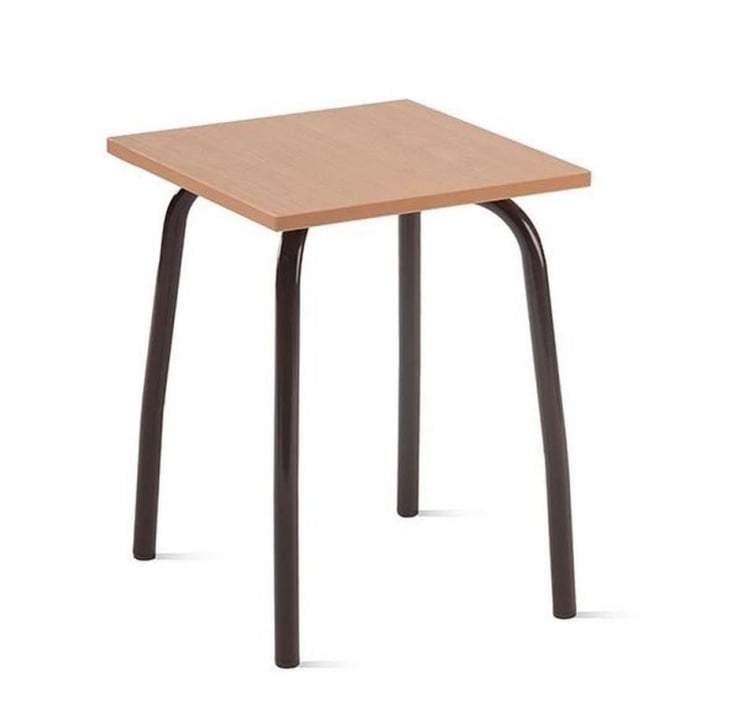 Табурет кухонный 320х320 мм Пластик Серый камень лофт/Металл Коричневый_0