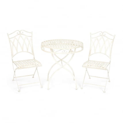 Комплект (стол + 2 стула) Secret de Maison PALLADIO (mod. PL08-8668/8669) белый антик (antique white)_8