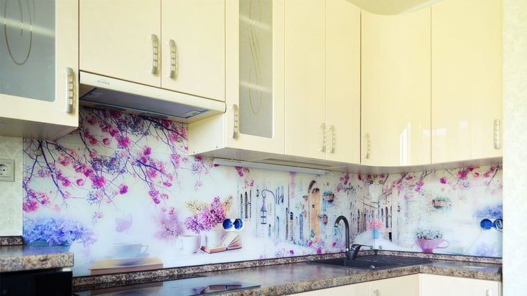 Глянцевый фартук (КОМПОЗИТ) KM 55_1