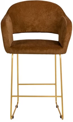 Стул барный Oscar (Б) Браун/ЛинкЗолот_1