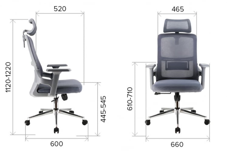 Эргономичное кресло Everprof EP-530 Grey Сетка Серый_3