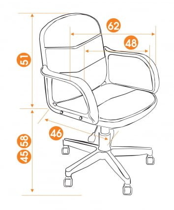 Офисное кресло BAGGI «Карта на синем»_5