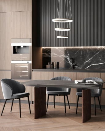 Стол обеденный Астарта раскладной 160-240х90 см керамика темная_5