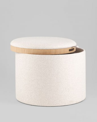 Пуф с ящиком Хюгге L букле бежевый_3