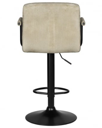 Стул барный DOBRIN KRUGER ARM BLACK (бежевый вельвет (LAR-E2041-04)) 2 шт_5