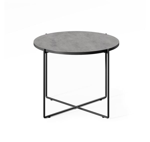 Стол кофейный SPRUT Beton 50*45 БЕТОН СВ/ЧЕРНЫЙ_0