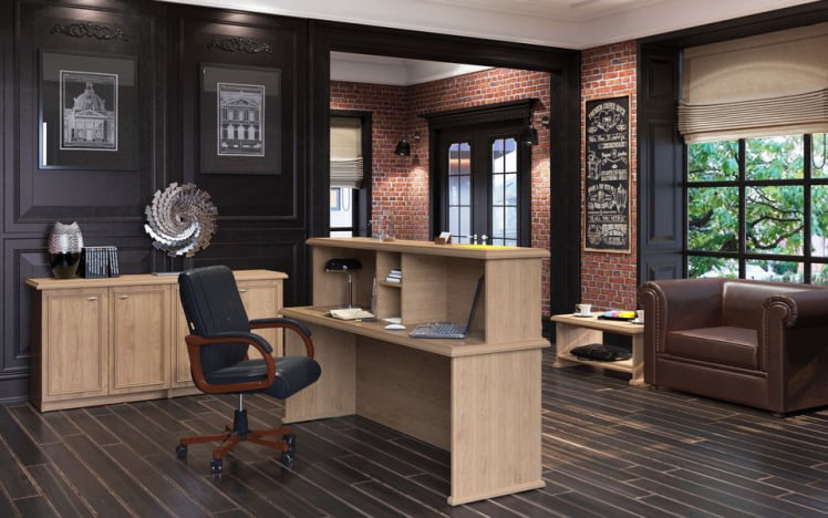 Стойка ресепшен RMS 160 Дуб девон_4