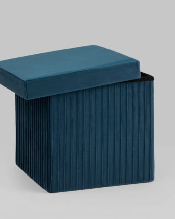 Пуф складной с ящиком Store Square Синий_4