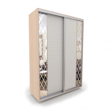 Шкаф-купе 2-х дверный Акцент-Вера КР 1000х600  Дуб молочный_0