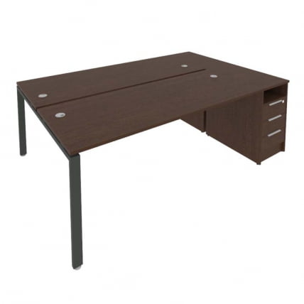 Рабочая станция с опорной тумбой Metal SystemБ.РС-СТП-2.5 Венге/Антрацит_0