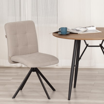 Стул обеденный Medeo поворотный механизм 360, велюр, бежевый, 7_12
