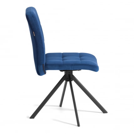 Стул обеденный Medeo поворотный механизм 360, велюр, Blue (синий)_1