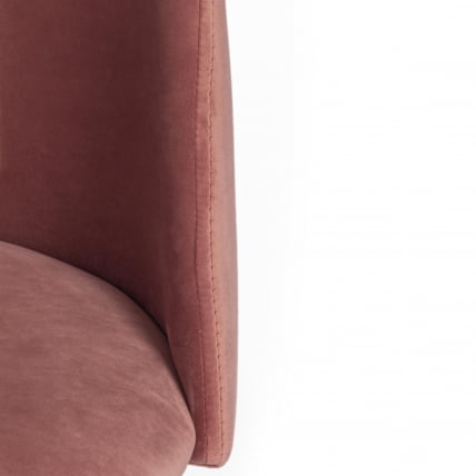 Стул MONRO (mod. 710) ткань/металл, 56х51х80 см, высота до сиденья 47 см, коралловый barkhat 15 /черный_6