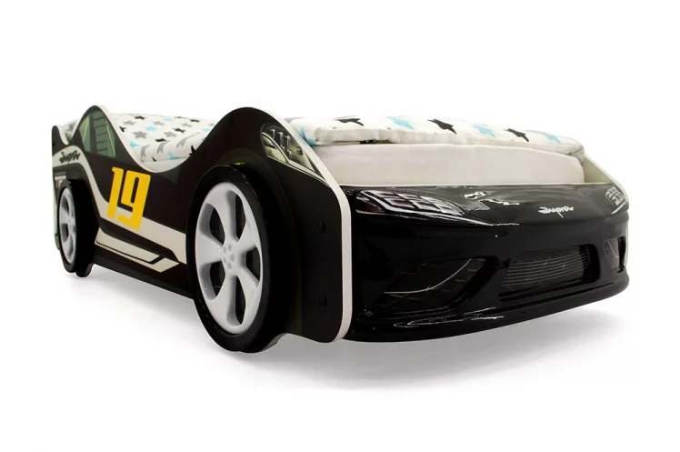 Кровать-машинка Супра Черная_1