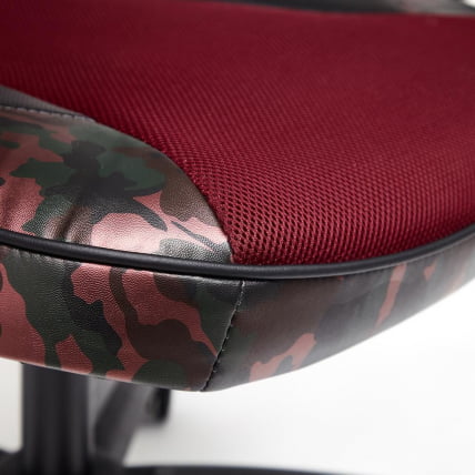 Кресло RACER GT MILITARY кож/зам/ткань, розовый/бордо, TW 13_16