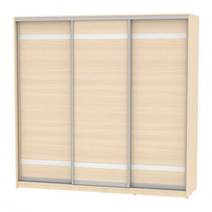 Шкаф-купе B-220х235х60-3(ДМ-D9D9D9)_0