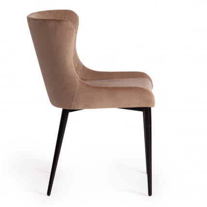 Стул MANTRA (mod. 713) ткань/металл, 49х61х82 см, высота до сидения 49 см, бежевый barkhat 5/черный_1