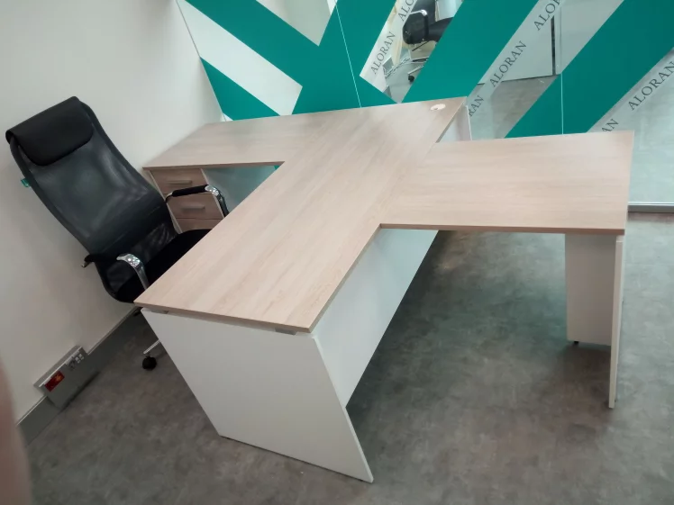 Стол прямой Deka ЛДСП каркас 75.07.16 Дуб Сантана светлый/Белый_11