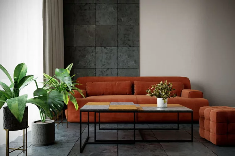 Стол журнальный Фьюжн квадро Дуб американский/серый бетон_2