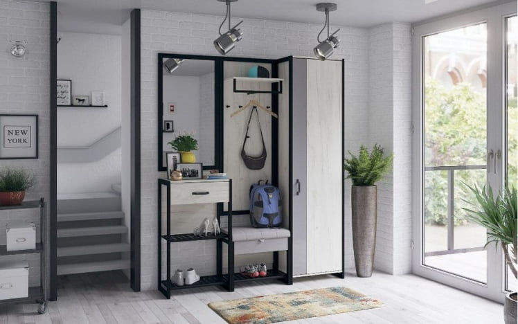 Тумба Техно ЛД 678.300.000 Дуб Крафт Белый Черный_2