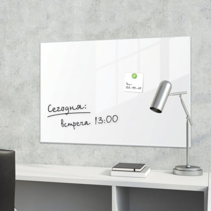 Доска магнитно-маркерная стеклянная BRAUBERG 40х60 см Белая_4