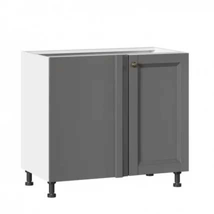 Тумба кухонная угловая 1000 Амели-3 ЛД 299.090.000.011 Белый Оникс серый_0