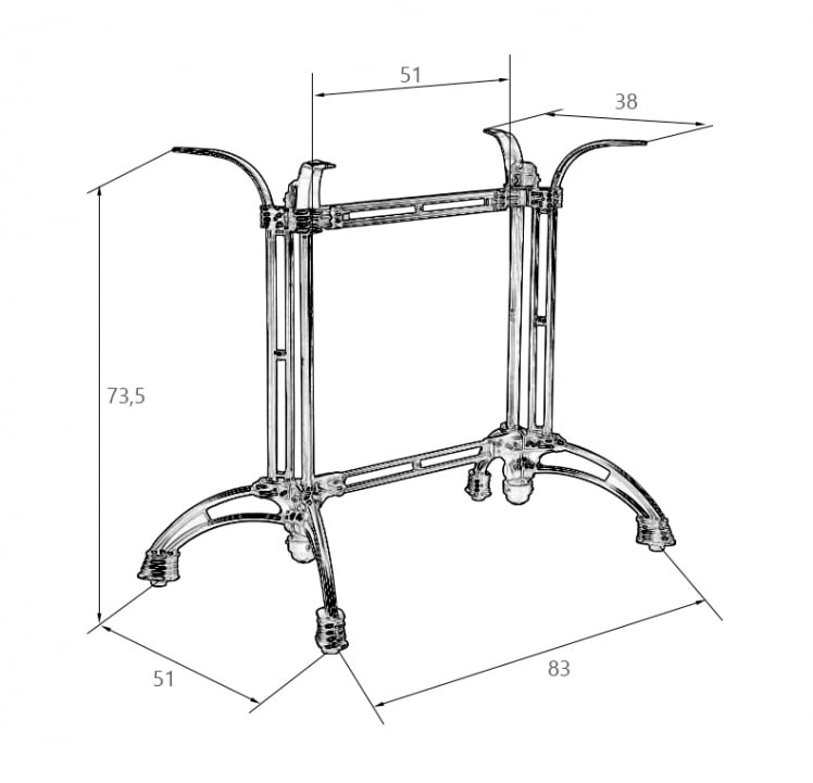 Подстолье обеденное DOBRIN LOUISE WIDE_1