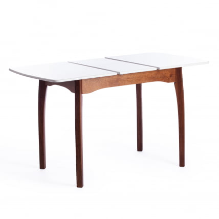 Стол CATERINA бук, мдф, 100+30x70x75, коричневый, белый_6