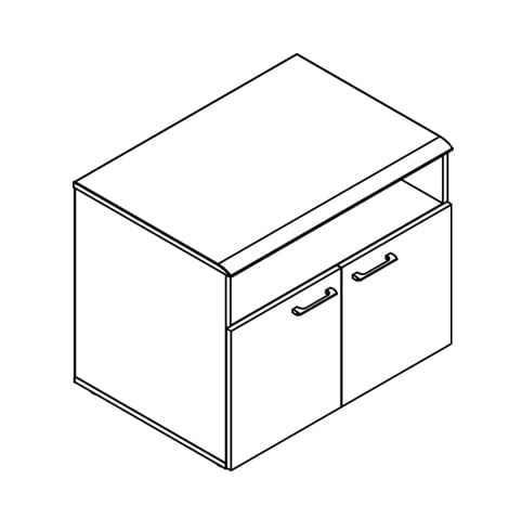 Тумба под оргтехнику WPS 806 Дуб сонома_1