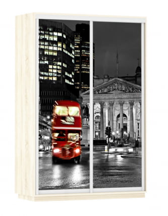 Шкаф-купе двухдверный Экспресс Дуо 1600х2200h Лондон/Дуб сонома_0