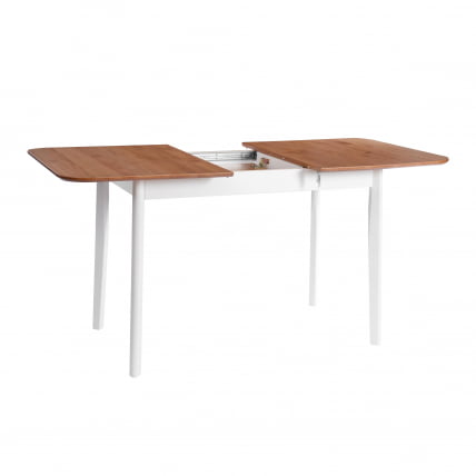 Стол Соната Люкс раздвижной/Sonata Lux extension table массив сосны, антик/белый, 120-(150)х75х73 см_1