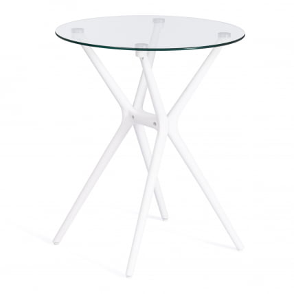 Стол PARNAVAZ (mod. 29) пластик/стекло, 60 x 60 x 70,5 см, White (белый) 11954_0