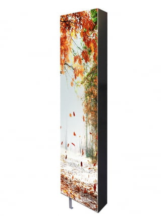 Поворотный зеркальный шкаф Драйв Шелф Арт (правый) Беленый дуб_1