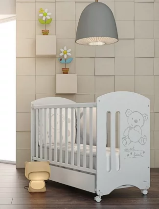 Кровать Micuna Sweet Bear 120x60 White с матрацем CH-620_0