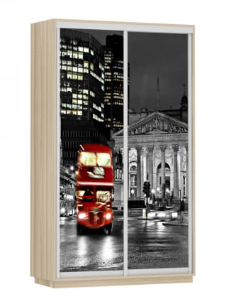 Шкаф-купе двухдверный Экспресс Дуо 1200х2400h Лондон/Ясень шимо светлый_0