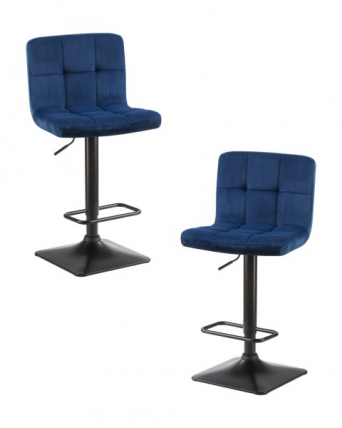 Стул барный DOBRIN DOMINIC (синий велюр (MJ9-117)) 2 шт_0