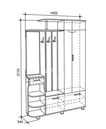 Прихожая Барселона-2 Дуб сонома_1